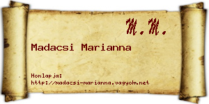 Madacsi Marianna névjegykártya