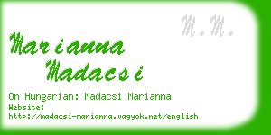 marianna madacsi business card